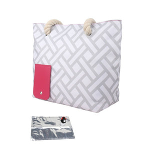 Portable Beach and BoatTote Bag with Hidden Insulated Wine Dispenser!