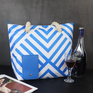 Portable Beach and BoatTote Bag with Hidden Insulated Wine Dispenser!