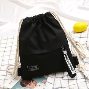 Casual Canvas Backpack, with a drawstring